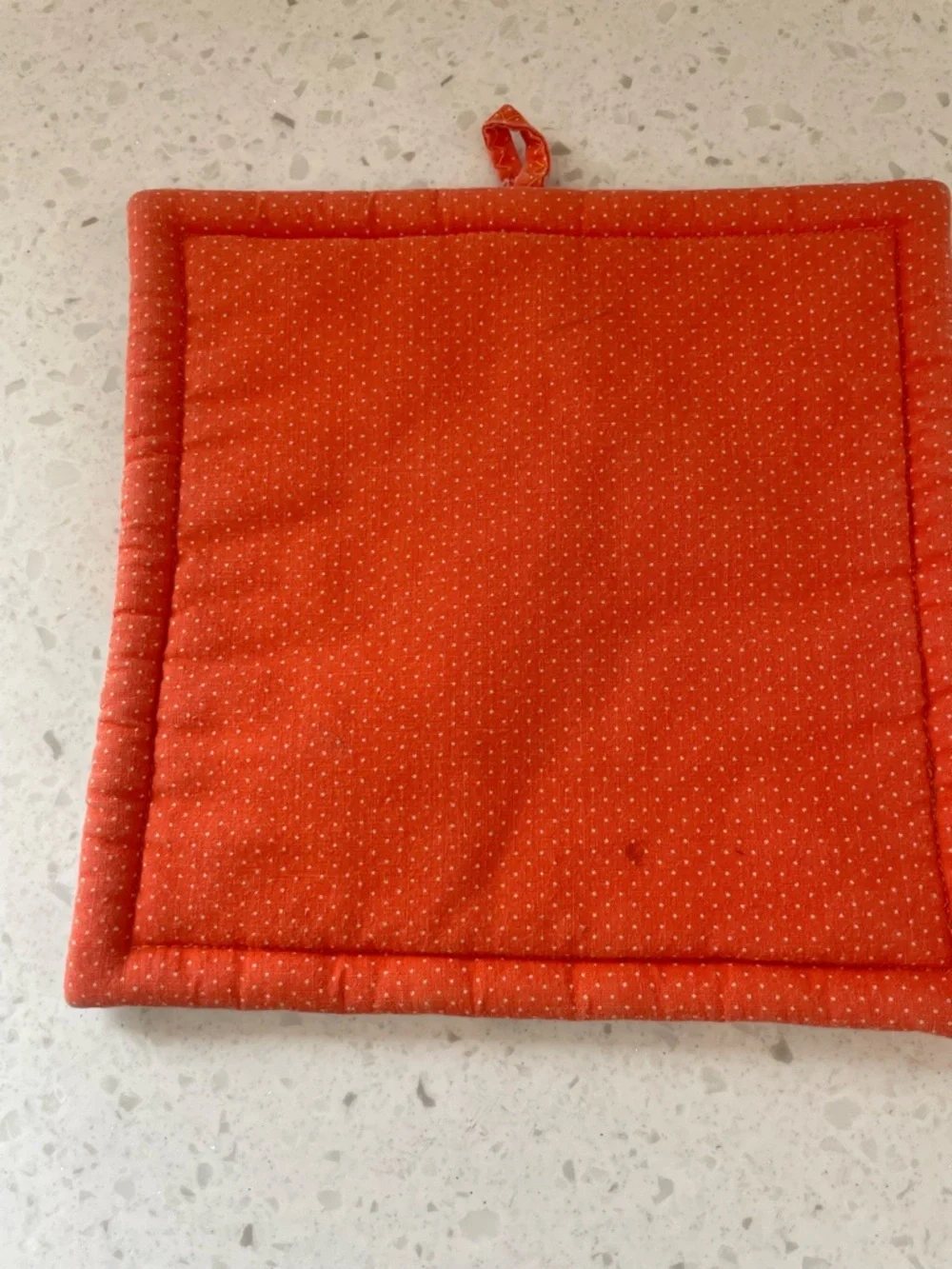 Vintage Halloween Fabric Potholder Pumpkins Bats Spiderwebs 1980s Leaves